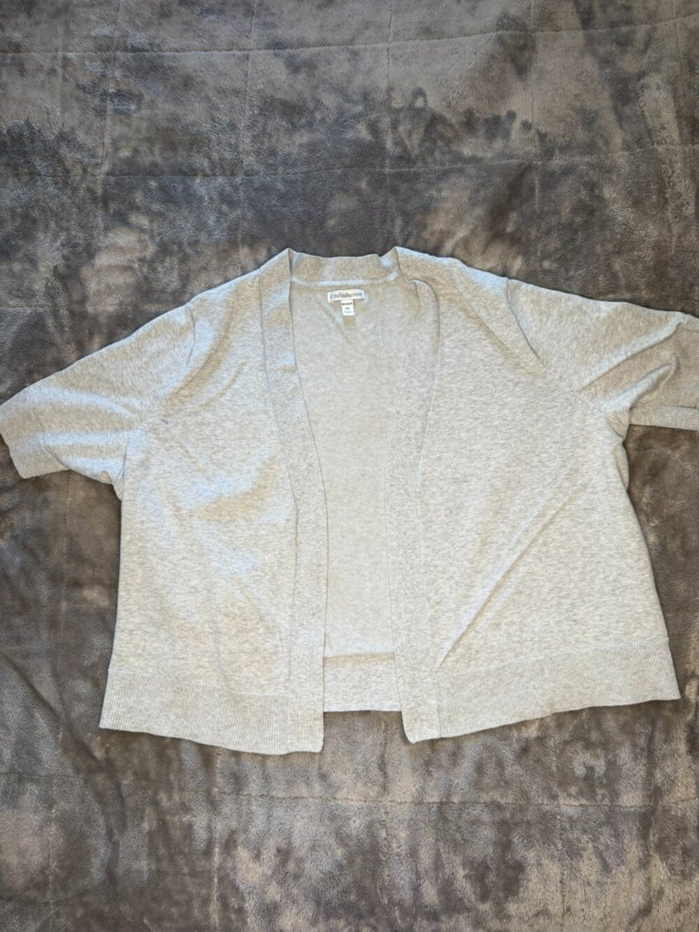Croft & Barrow Women's Size 1X Light Gray Sweater